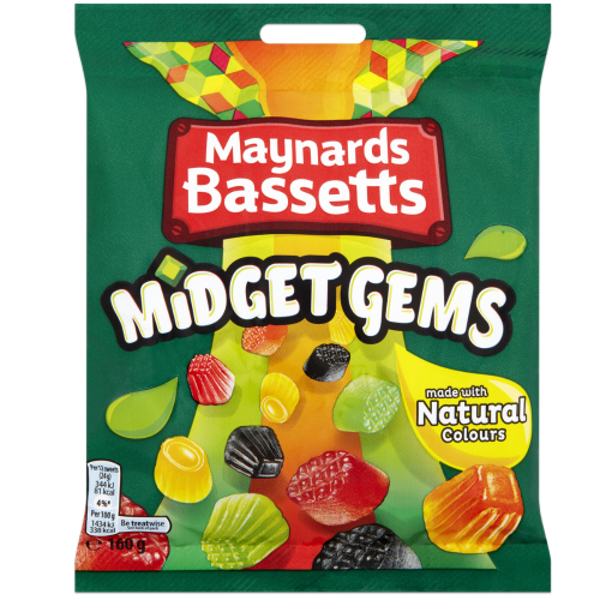 Maynards Bassetts Midget Gems Confectionery 160g