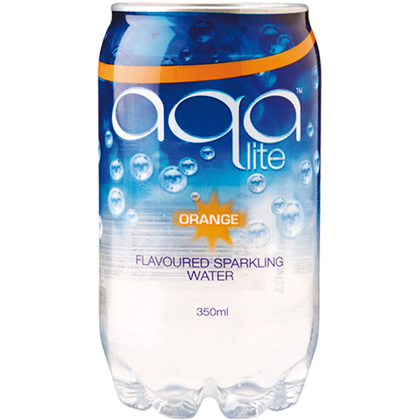 Aqa Lite Orange Flavoured Sparkling Water 350ml