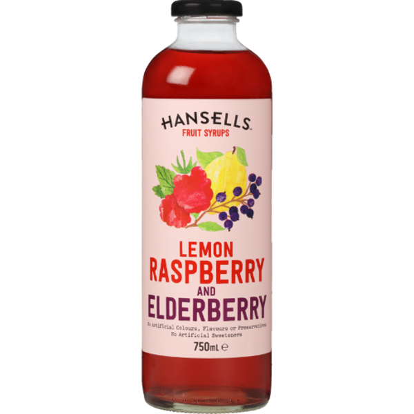 Hansells Lemon Raspberry And Elderflower Fruit Syrup 750ml