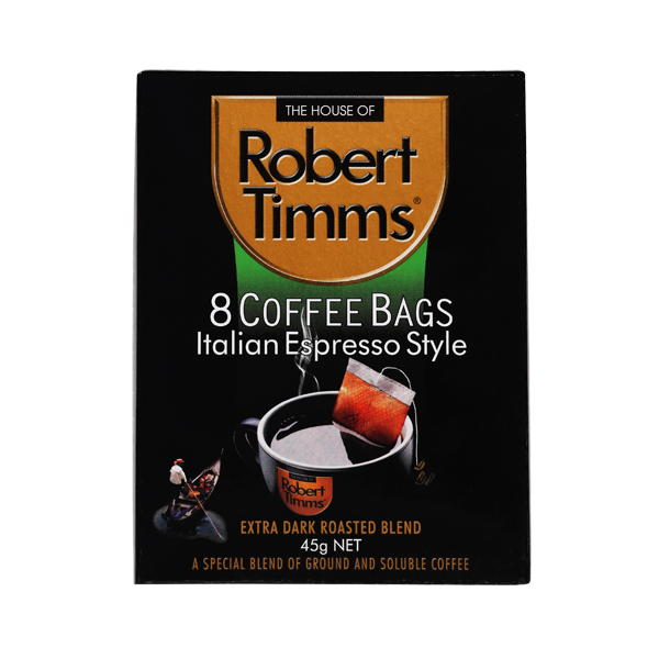 Robert Timms Italian Espresso Style Coffee Bags 8pk Prices FoodMe