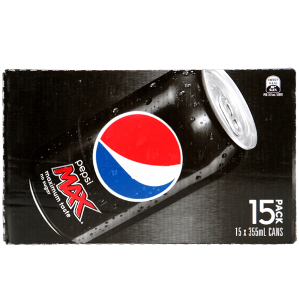Pepsi Max Soft Drink 15pk