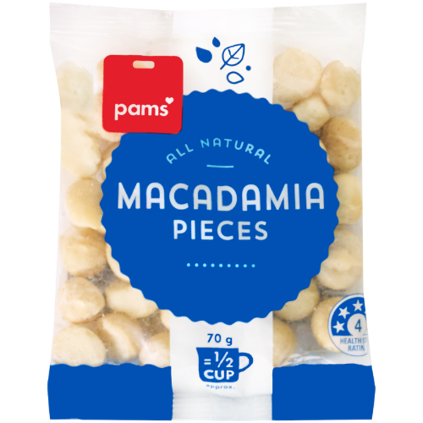 Pams Macadamia Pieces 70g