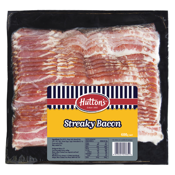 Hutton's Streaky Bacon 600g