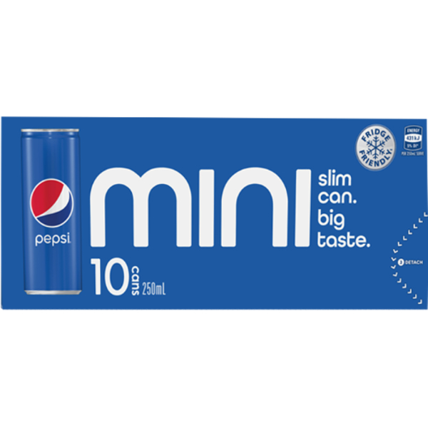 Pepsi Mini Soft Drink 10pk