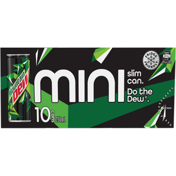 Mountain Dew Mini Soft Drink 10pk