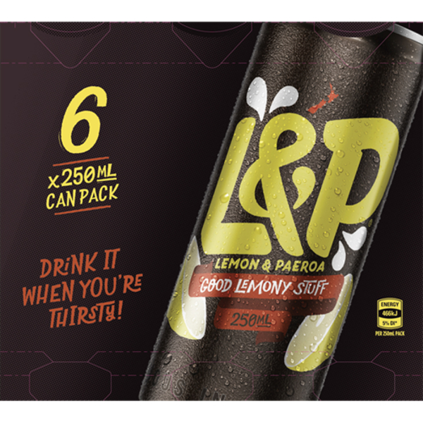L&P Soft Drink Cans 6pk