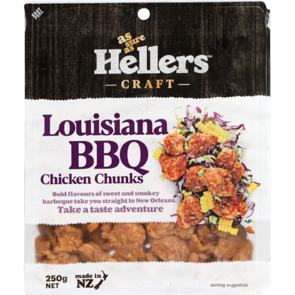 Hellers Craft Louisiana BBQ Chicken Chunks 250g