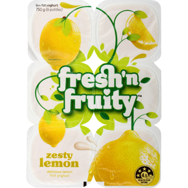 Freshn Fruity Zesty Lemon Yoghurt 6pk