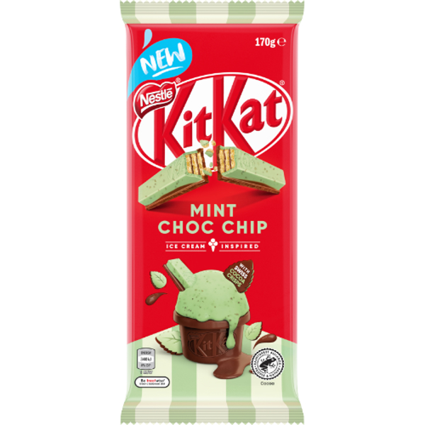 Nestle Kit Kat Mint Choc Chip Chocolate Block 170g Prices Foodme