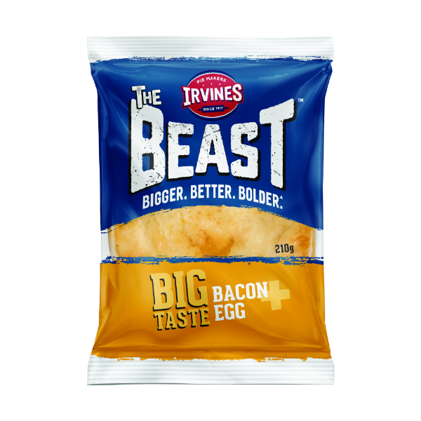 Irvines The Beast Big Taste Bacon & Egg Pie Prices FoodMe