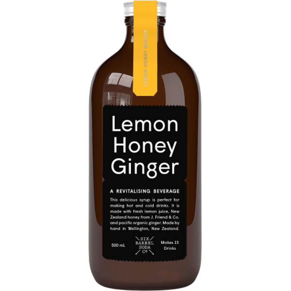 SIX Barrel Soda Co Lemon Honey & Ginger