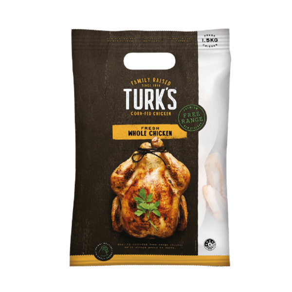 Turk's Fresh Free Range Whole Chicken 1.5kg Prices - FoodMe