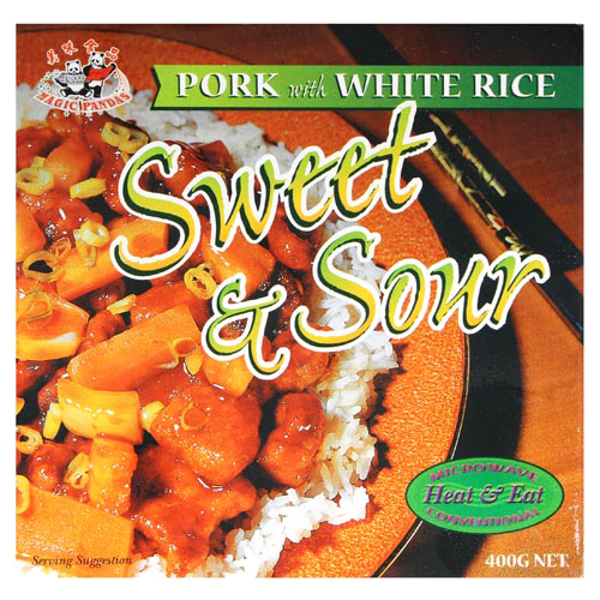 Magic Panda Sweet And Sour Pork With White Rice 400g