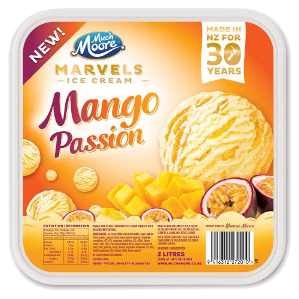 Much Moore Marvels Mango Passion Ice Cream 2l