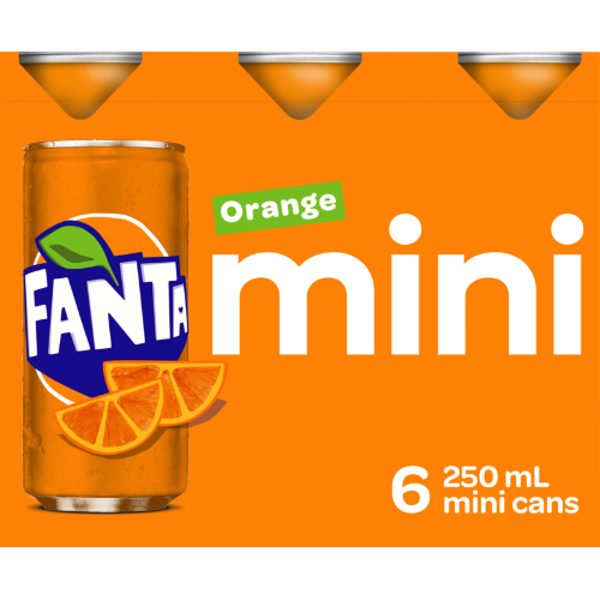 Fanta Orange Soft Drink Mini Cans