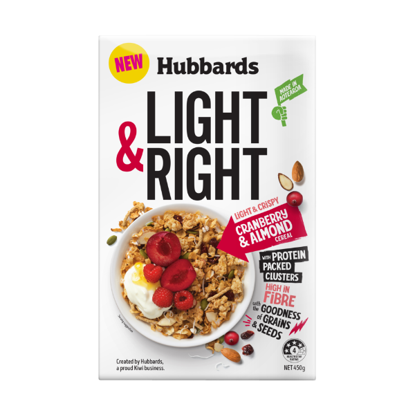 Hubbards Light & Right Cranberry & Almond Breakfast Cereal 450g Prices