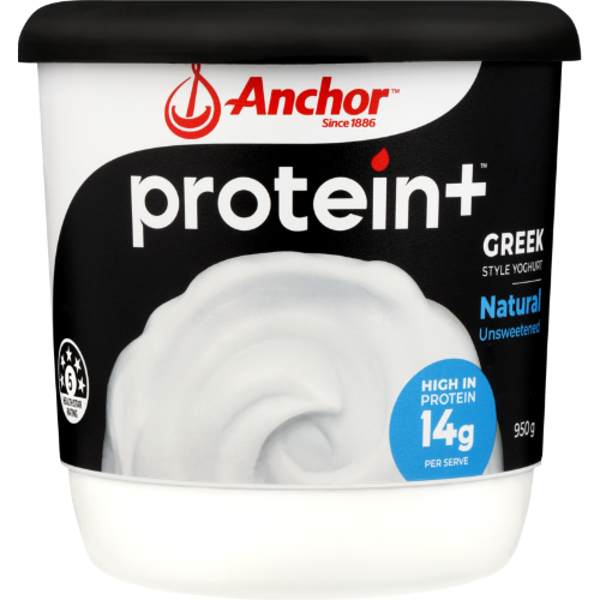 Anchor Protein Plus Natural Unsweetened Greek Style Yoghurt 950g