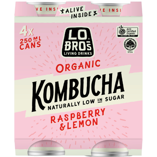 Lo Bros Raspberry Lemon Kombucha Pk Prices Foodme