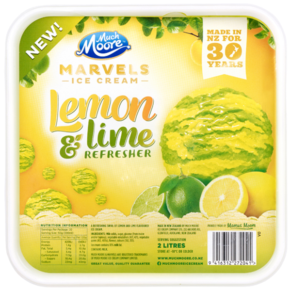 Much Moore Marvels Lemon & Lime Ice Cream 2l