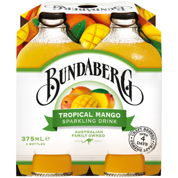 Bundaberg Tropical Mango Sparkling Drink 4pk