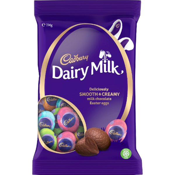 Cadbury Dairy Milk Smooth & Creamy Easter Eggs Bag 114g