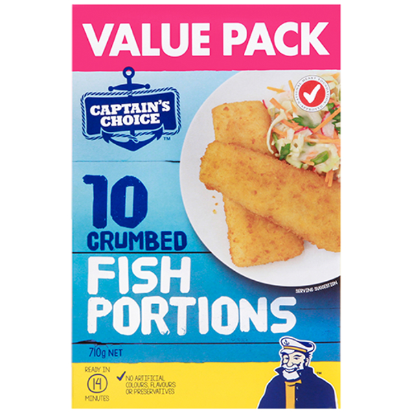 Captains Choice Crumbed Fish Portion 710g
