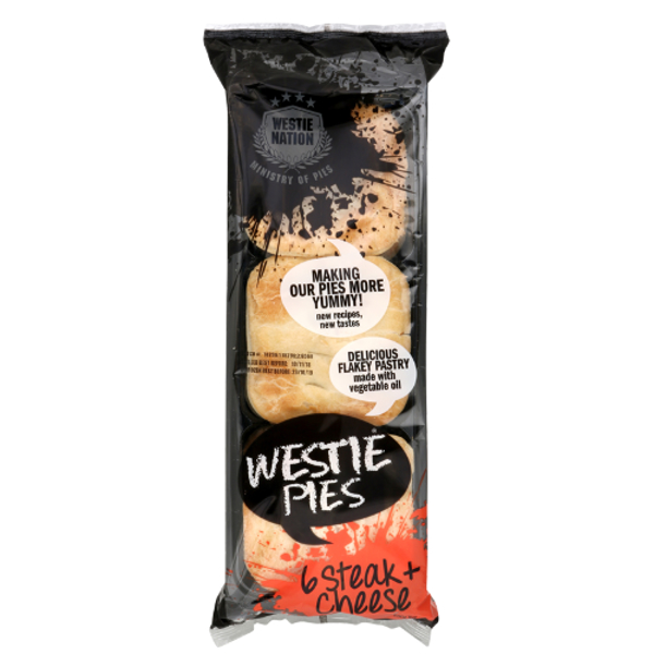 Westie Steak & Cheese Pies 6pk