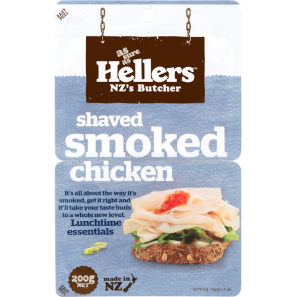 Hellers Chicken Shaved Smoked 200g