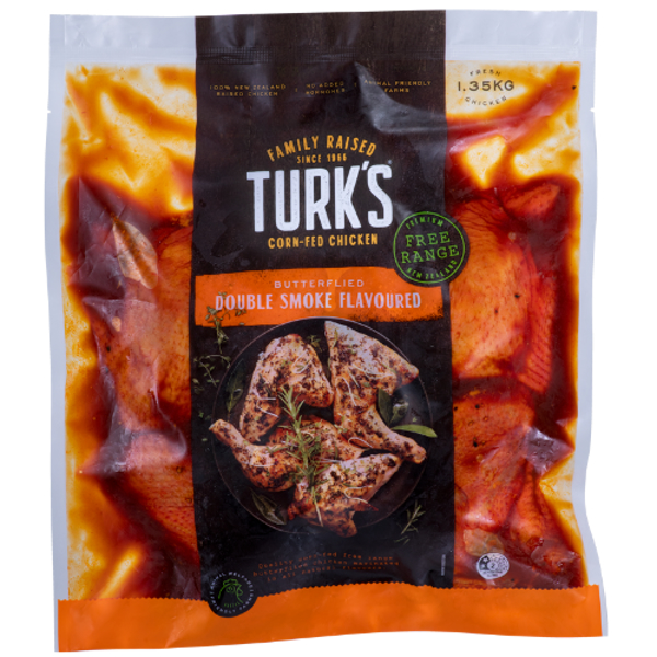 Turk's Free Range Double Smoke Flavoured Butterflied Chicken Prices ...