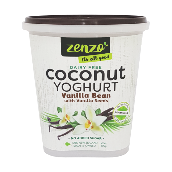 Zenzo Dairy Free Vanilla Bean With Vanilla Seeds Coconut Yoghurt 300g