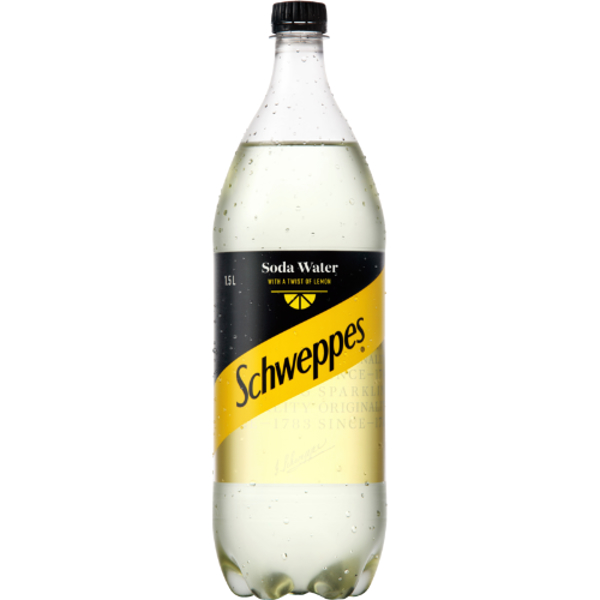 Schweppes Soda Water With A Twist Of Lemon 1.5l Prices - FoodMe