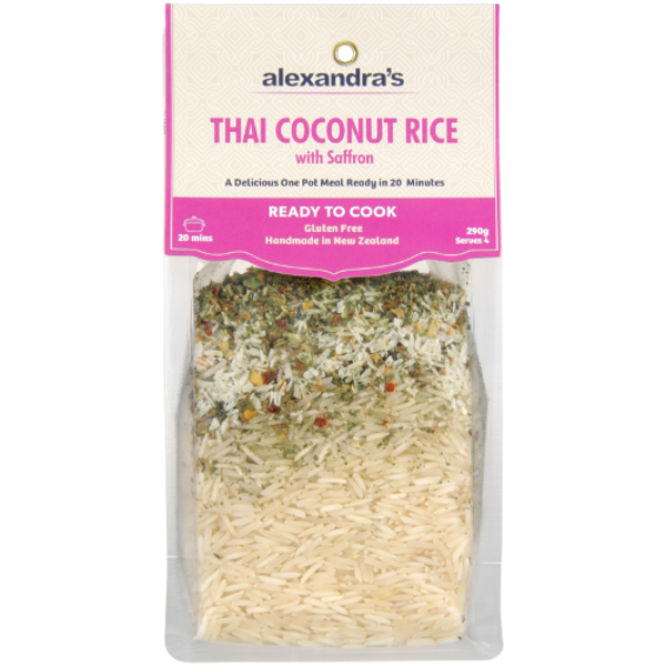 Alexandra's Thai Coconut Rice With Saffron 290g