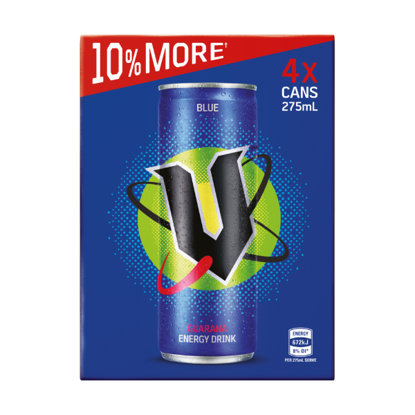 V Blue Guarana Energy Drink 4pk Prices FoodMe