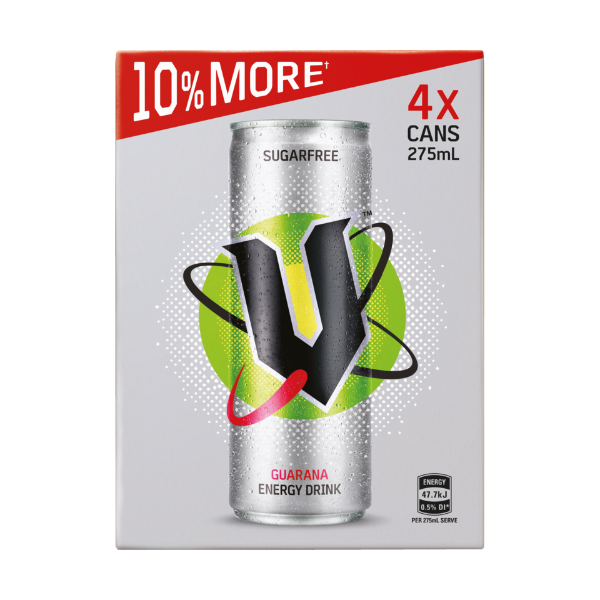 V Sugarfree Guarana Energy Drink 4pk Prices FoodMe