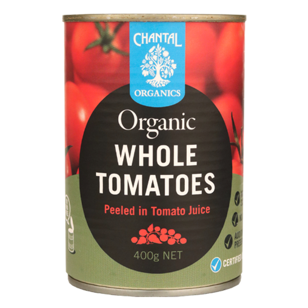 Chantal Organics Organic Whole Tomatoes Peeled In Tomato Juice 400g