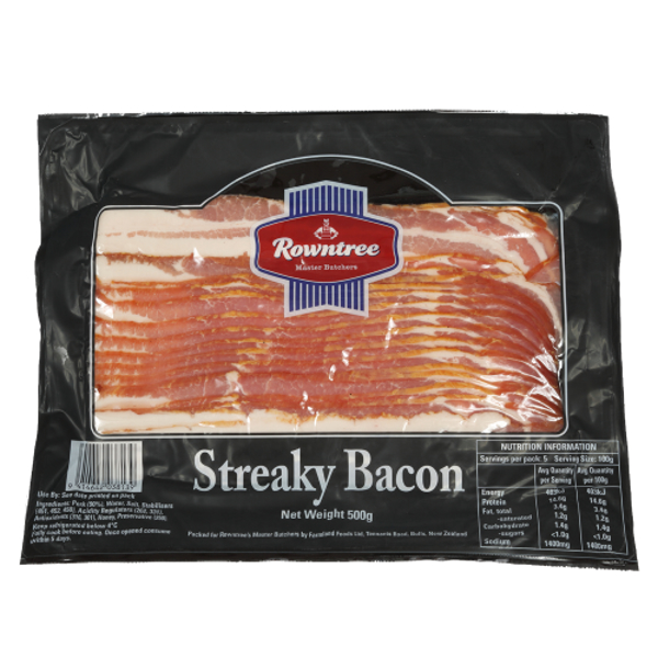 Rowntrees Rindless Streaky Bacon 500g