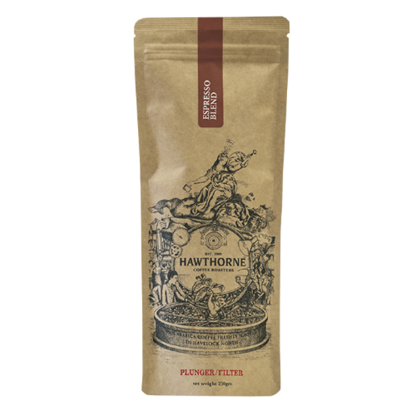 Hawthorne Coffee Roasters Espresso Blend Plunger Filter Coffee 250g