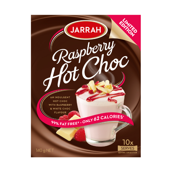 Jarrah Raspberry Hot Choc Sachets 10pk Prices FoodMe