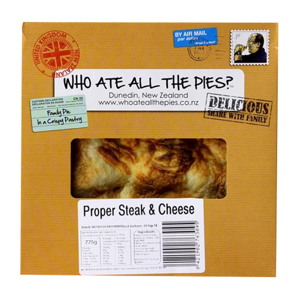 Who Ate All The Pies Proper Steak & Cheese Pie 200g