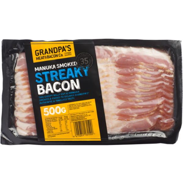 Grandpas Streaky Bacon 500g