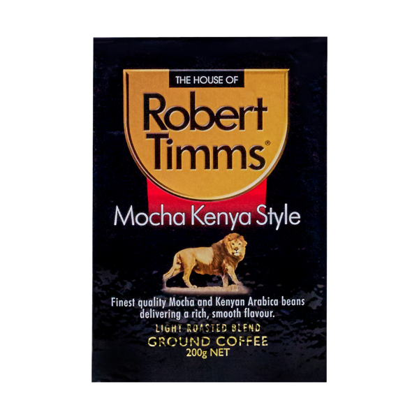 Robert Timms Mocha Kenya Style Light Roasted Blend Ground Coffee 200g Prices FoodMe