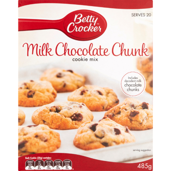 Betty Crocker Milk Chocolate Chunk Cookie Mix 485g Prices Foodme 1102