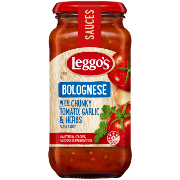 Leggo's Chunky Tomato Garlic & Herbs Bolognese Pasta Sauce 500g