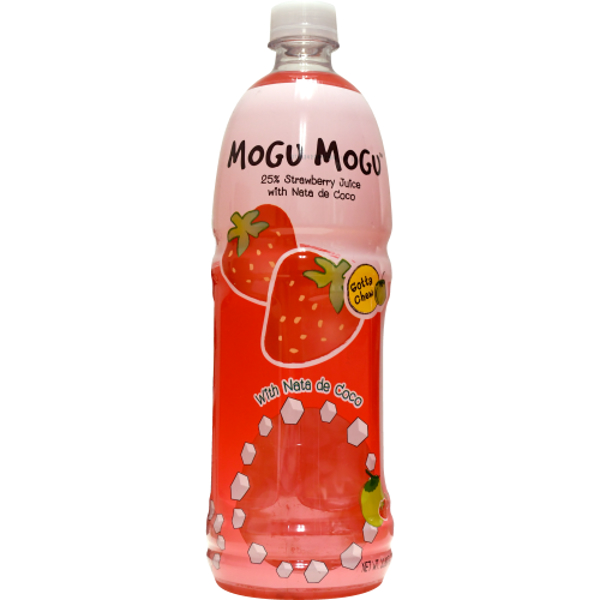 Mogu Mogu Strawberry Juice With Nate De Coco 1l