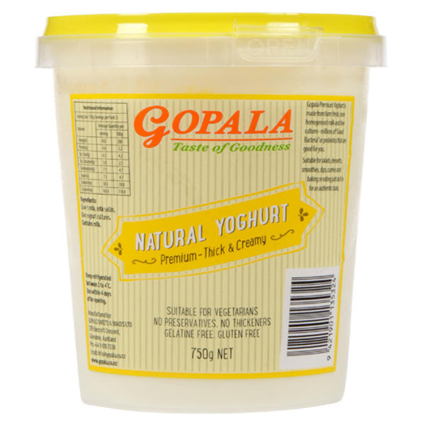 Gopala Natural Thick & Creamy Natural Yoghurt 750g