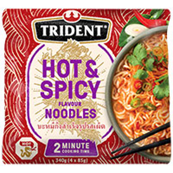 Trident Instant Noodles Multi Pack Hot And Spicy Thai 340g (85g x 4pk ...