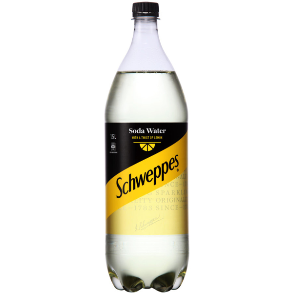Schweppes Drink Mixers Soda With A Twist Of Lemon