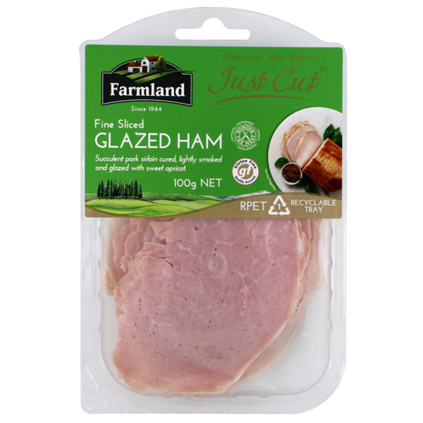 Farmland Just Cut Ham Sliced Glazed 100g