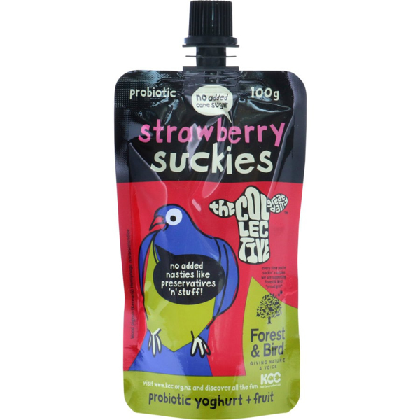 The Collective Suckies Kids Probiotic Yoghurt Pouch Strawberry Package type