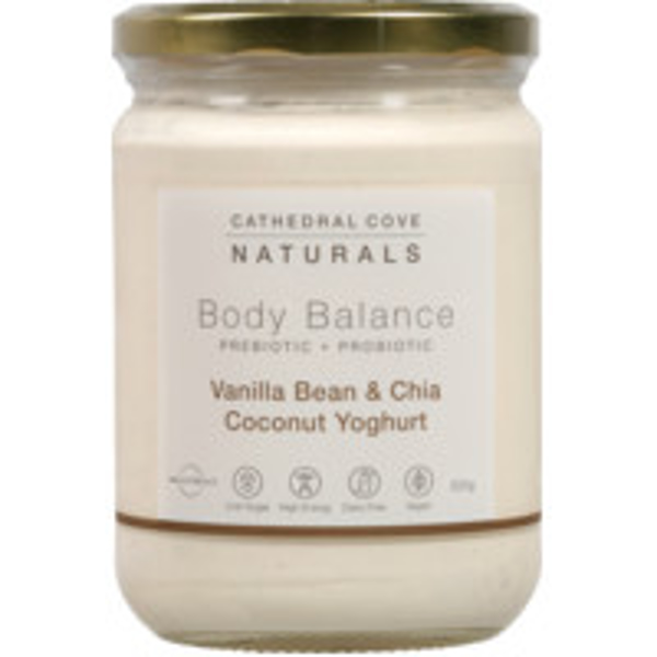 Cathedral Cove Body Balance Coconut Yoghurt Vanilla Bean & Chia jar 500g